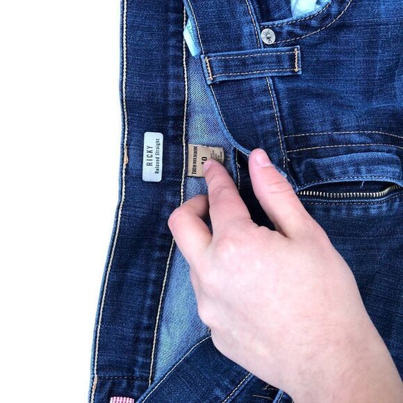 True Religion Jeans Size 40 RICKY RELAXED STRAIGHT Blue - Picture 7 of 8